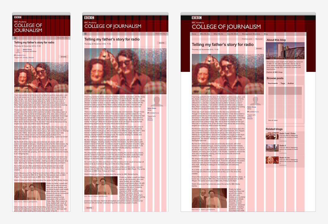Responsive blog prototype
